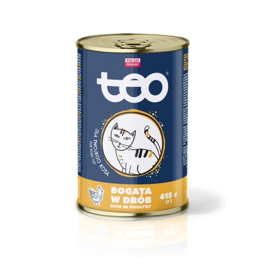 TEO WET CAT FOOD RICH IN POULTRY 415GR CAN